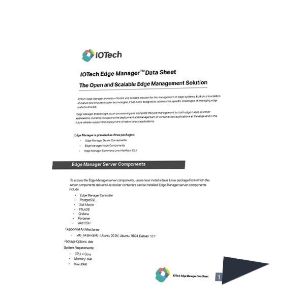 Edge Manager Datasheet | IOTech Systems